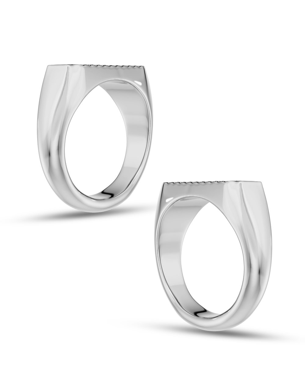 Barrett- Groove Signet Men's Wedding Band
