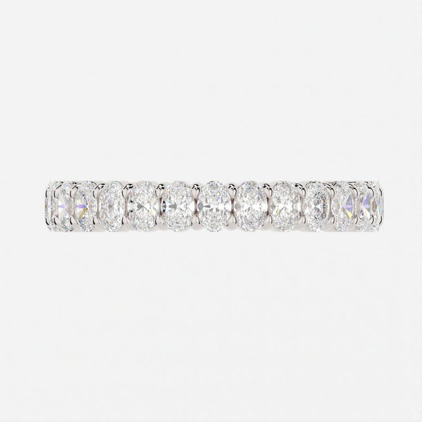 Full Eternity Band with 1.40 TCW Oval Cut Moissanite