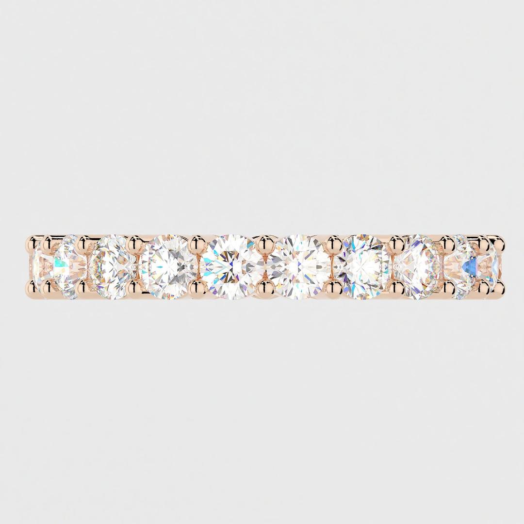 Full Eternity Band with 1.50 TCW Round Cut Moissanite