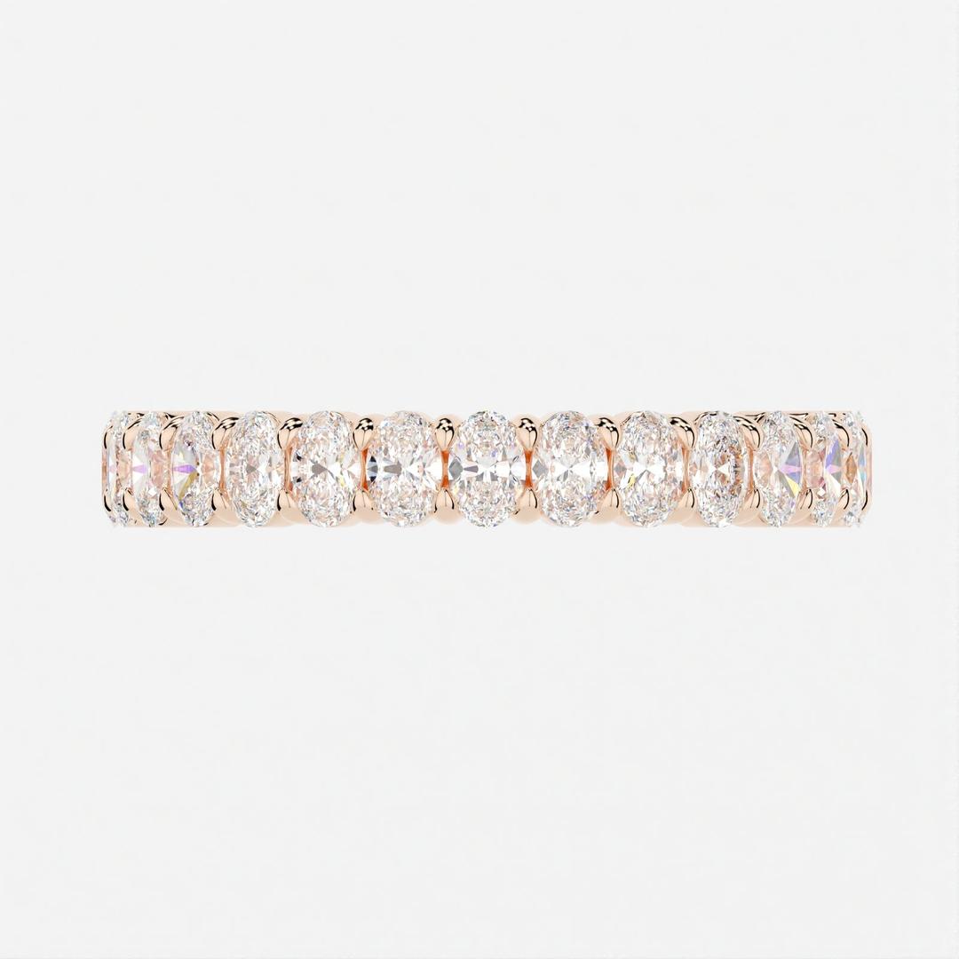 Full Eternity Band with 1.40 TCW Oval Cut Moissanite