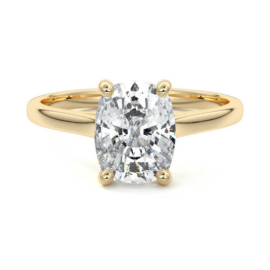 Solitaire Ring with 1.0 CT Cushion Cut Moissanite