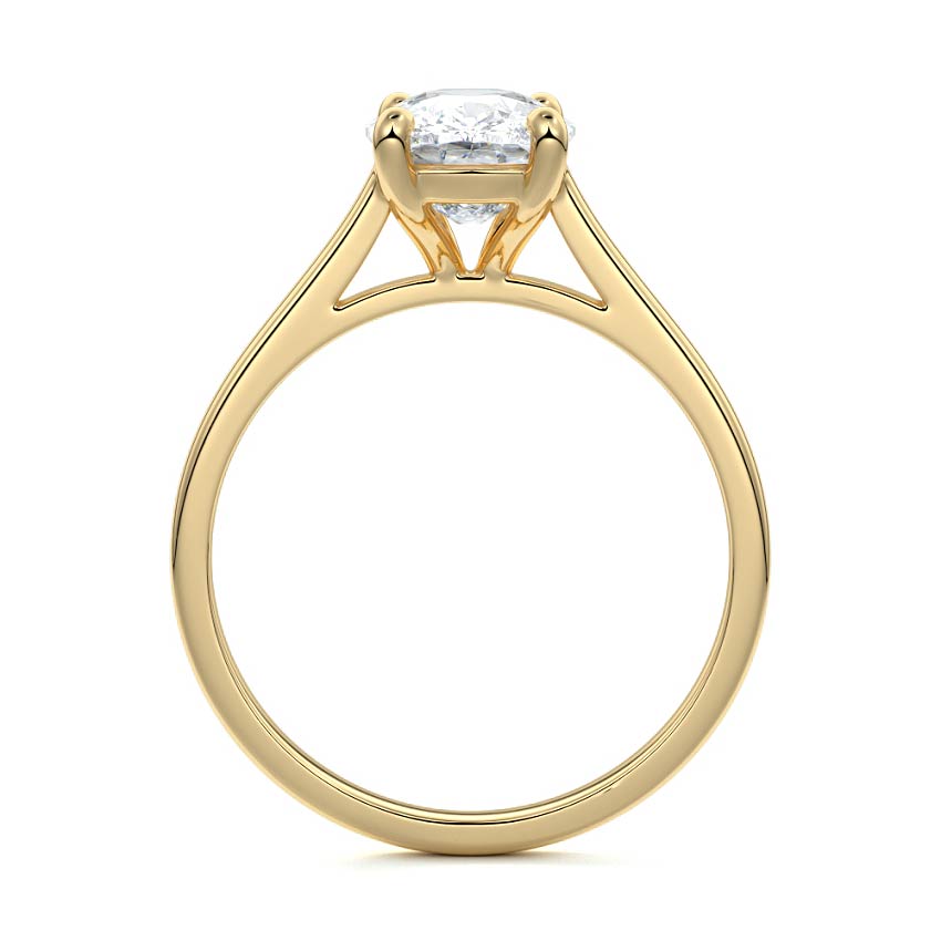 Solitaire Ring with 1.0 CT Cushion Cut Moissanite