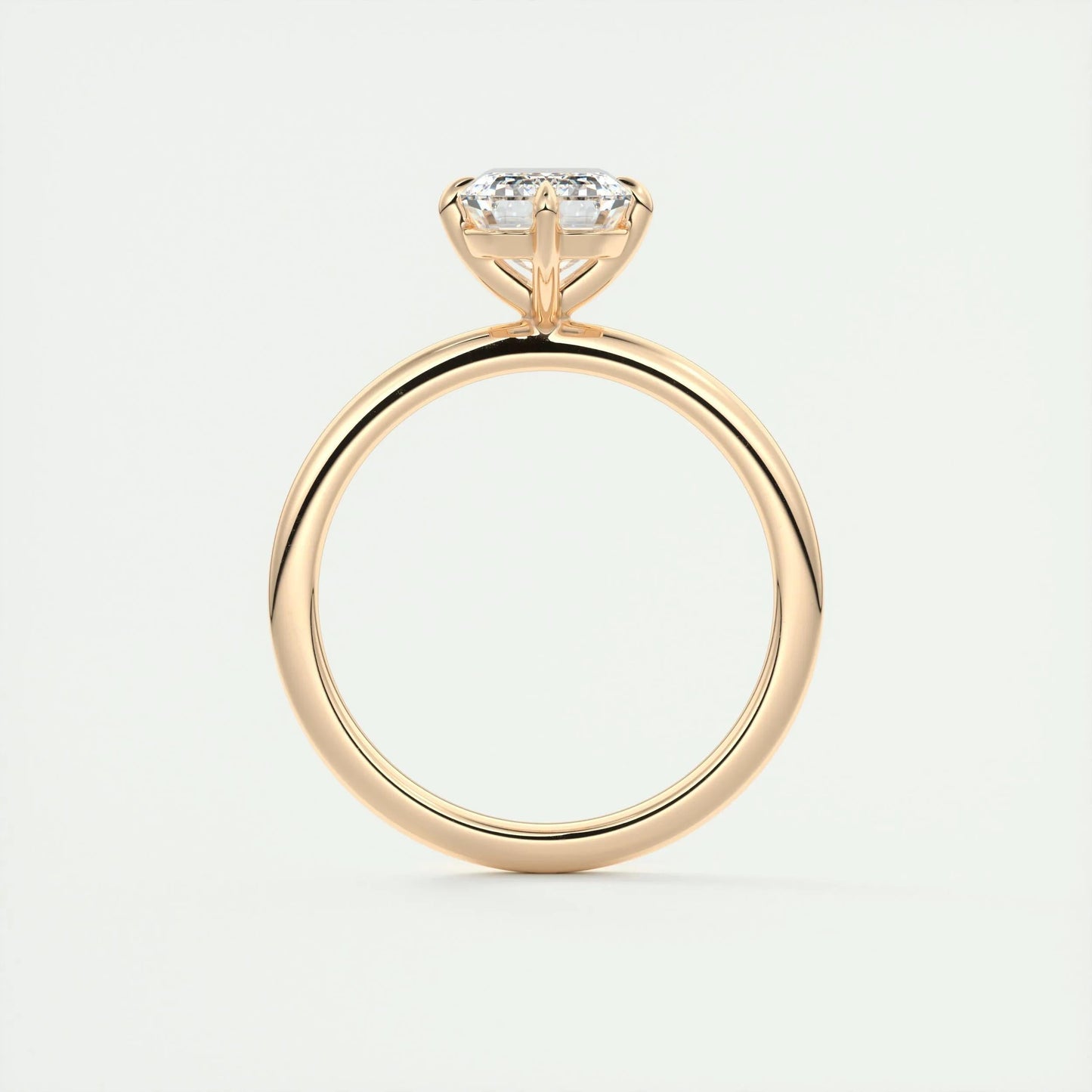 1.91 CT Emerald Cut Solitaire Moissanite Engagement Ring - crownmoissanite