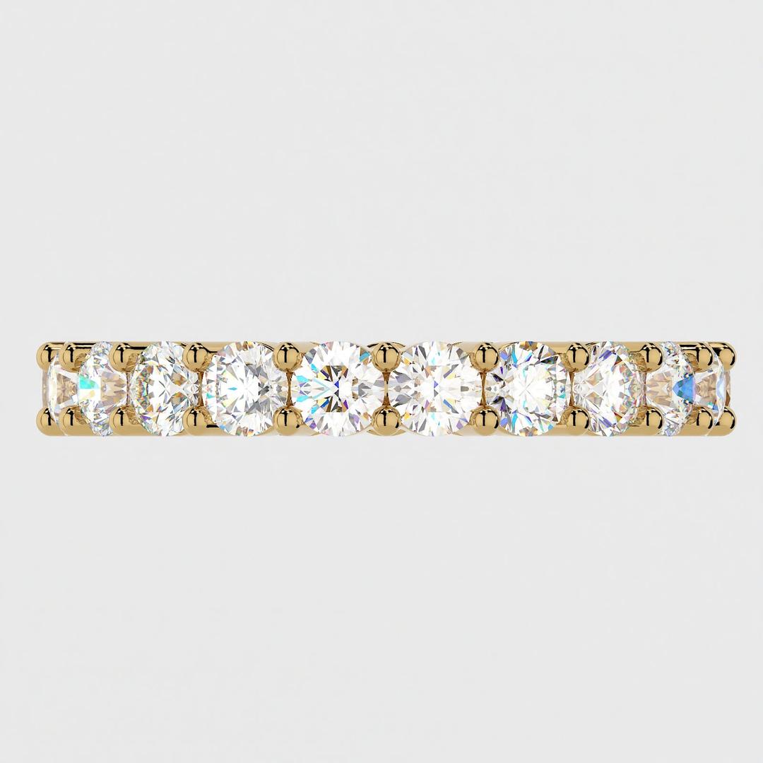 Full Eternity Band with 1.50 TCW Round Cut Moissanite