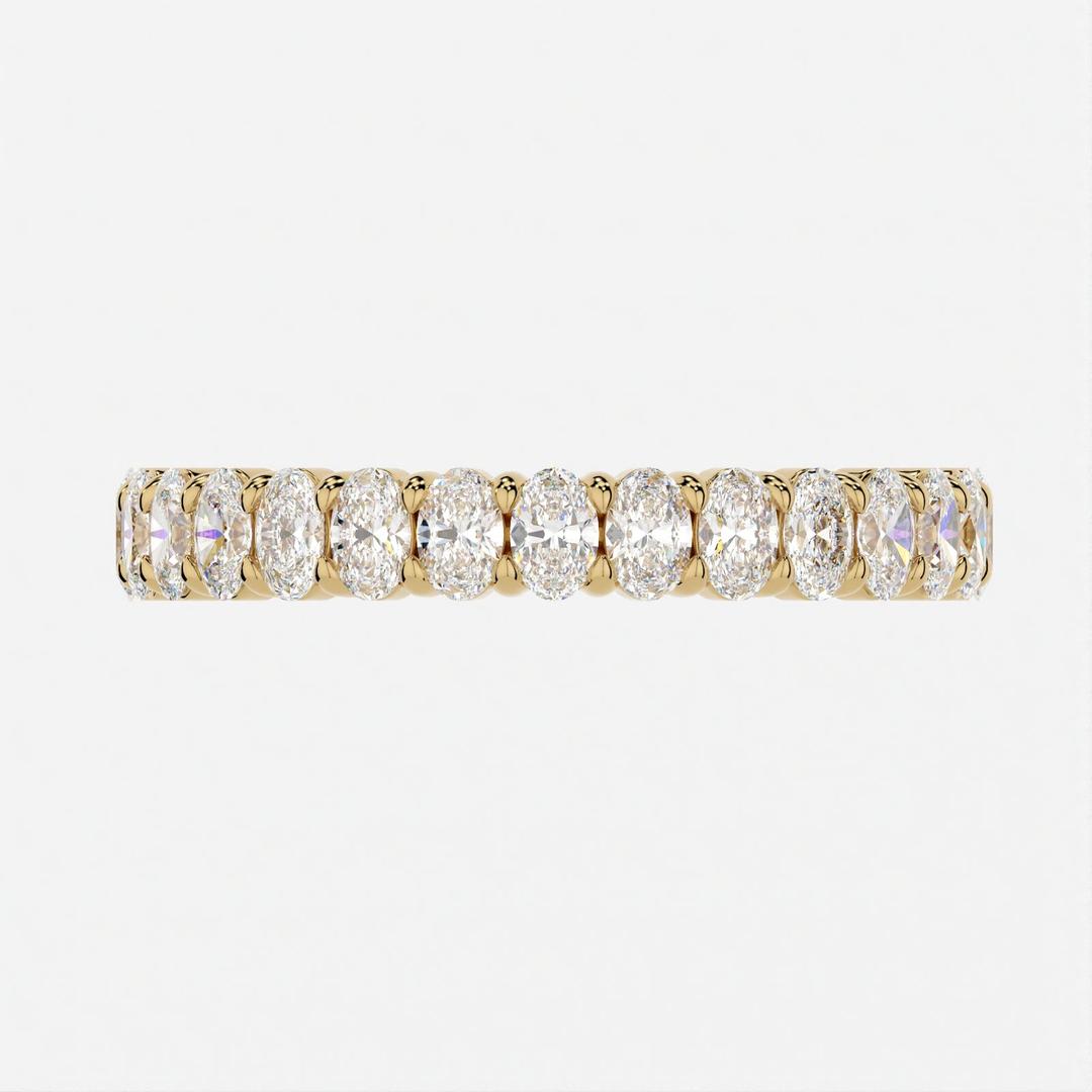 Full Eternity Band with 1.40 TCW Oval Cut Moissanite