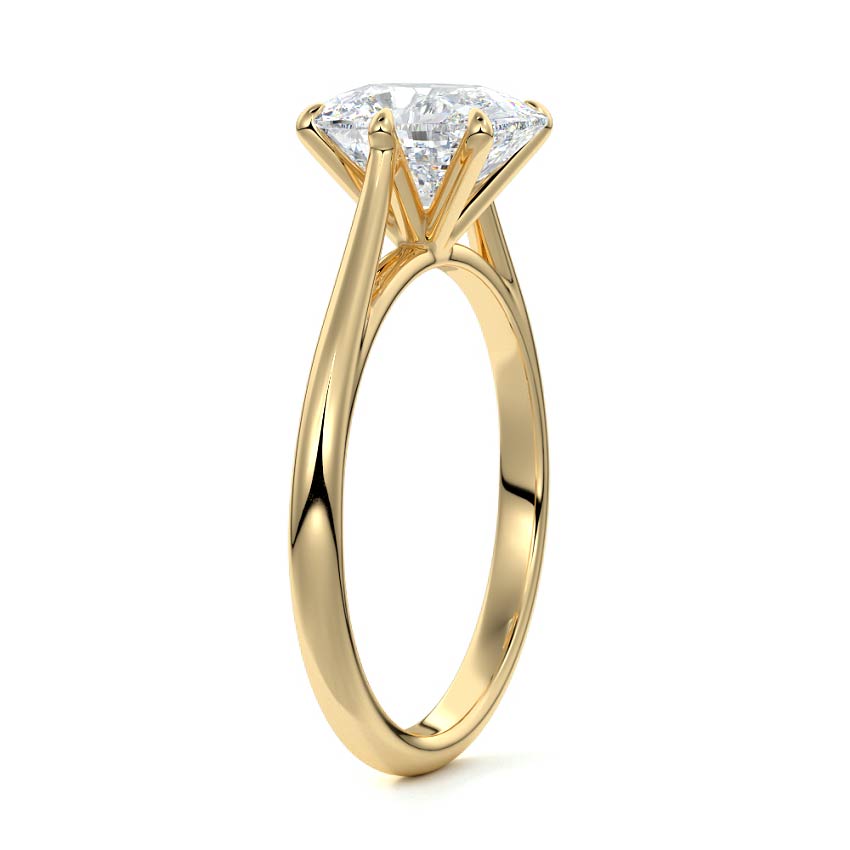 Solitaire Ring with 1.50 CT Cushion Cut Moissanite