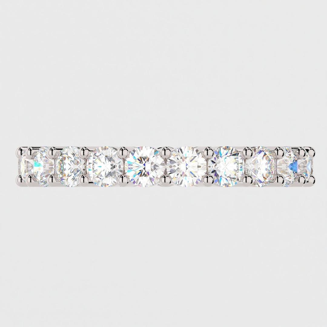 Full Eternity Band with 1.50 TCW Round Cut Moissanite