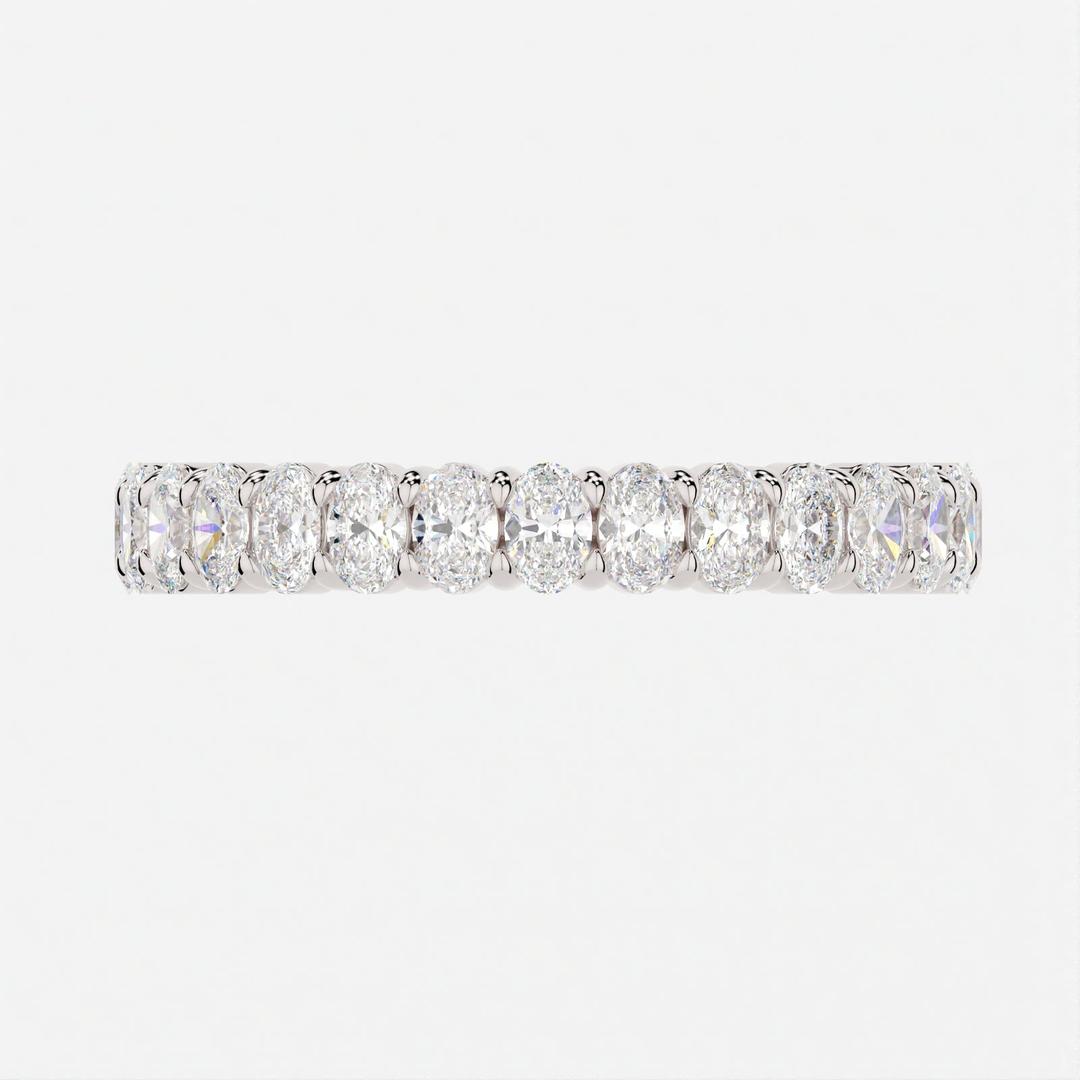 Full Eternity Band with 1.40 TCW Oval Cut Moissanite