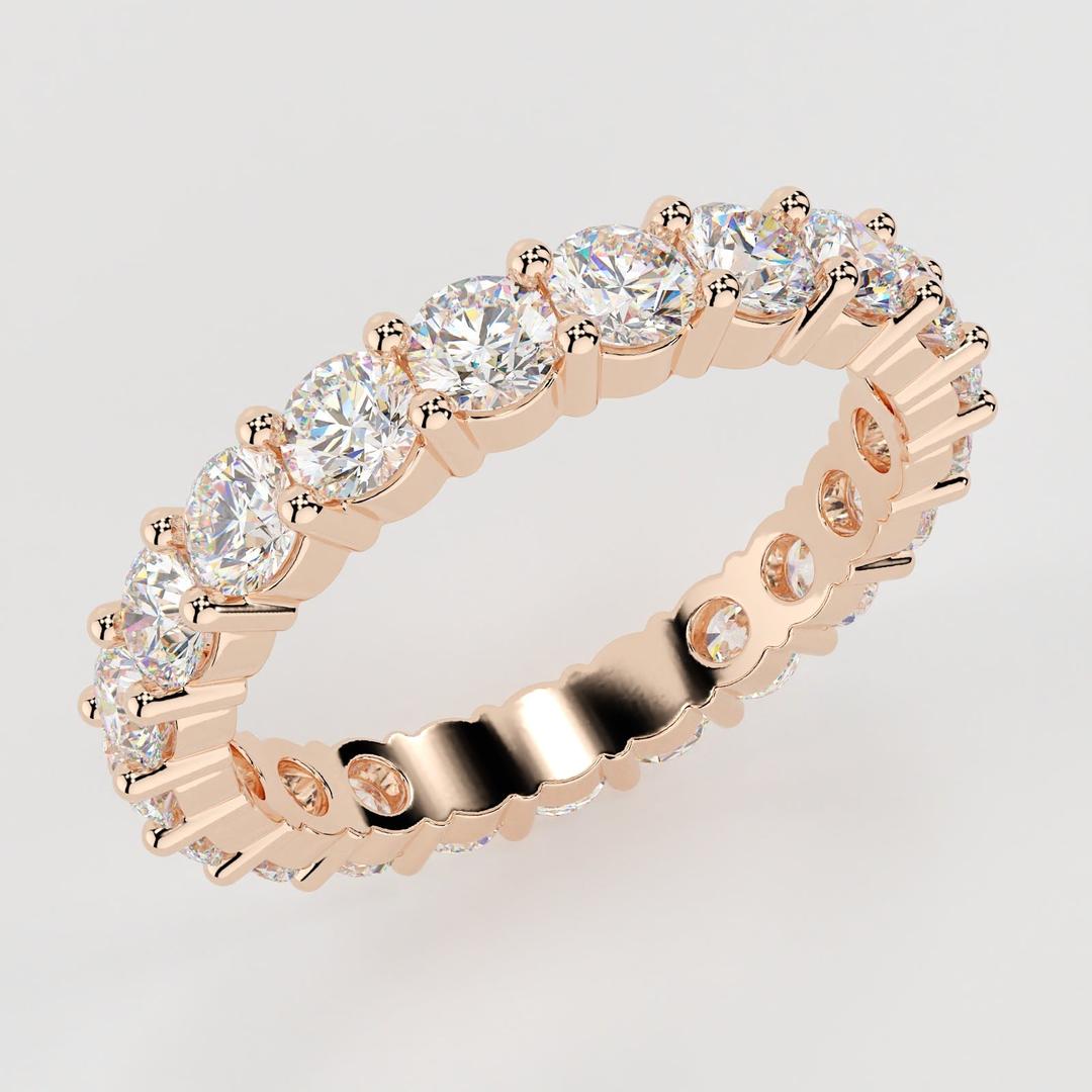 Full Eternity Band with 1.50 TCW Round Cut Moissanite