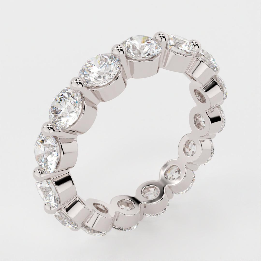 Full Eternity Band with 1.50 TCW Round Cut Moissanite