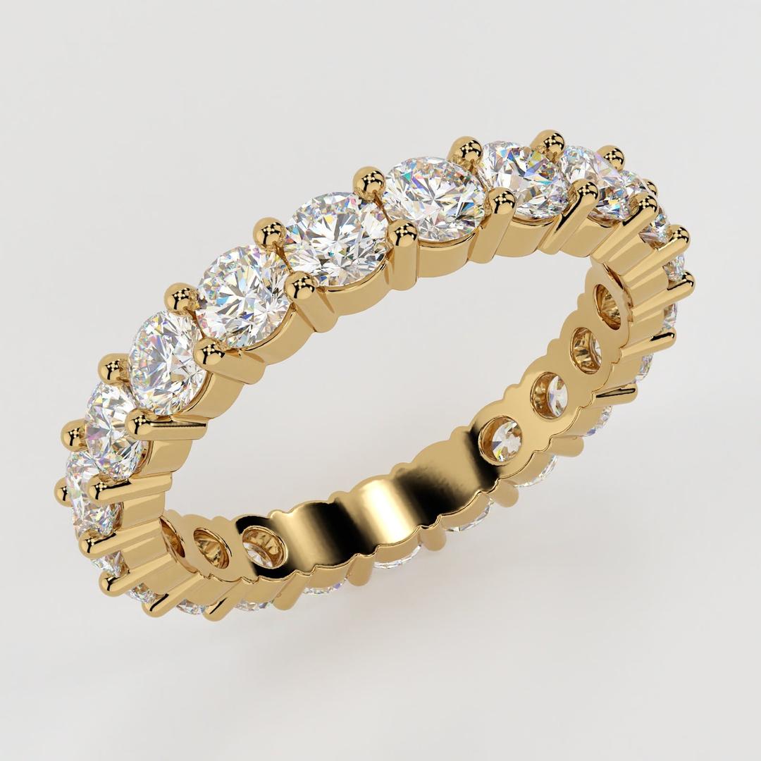 Full Eternity Band with 1.50 TCW Round Cut Moissanite