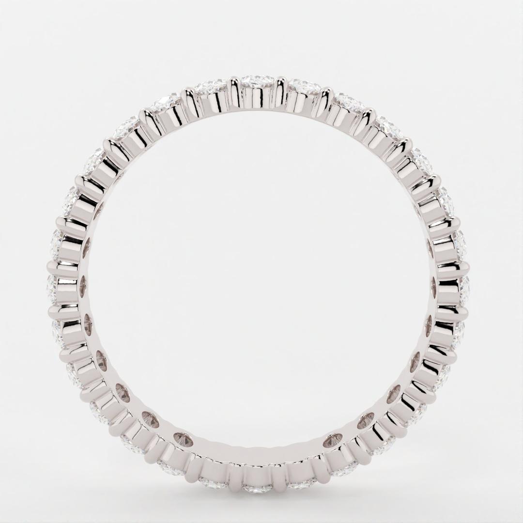 Full Eternity Band with 1.40 TCW Oval Cut Moissanite