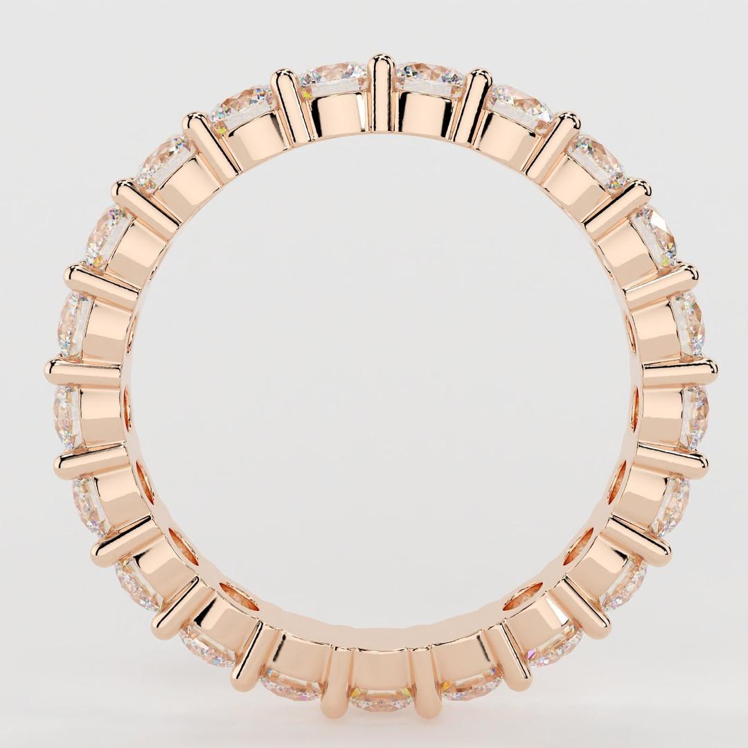 Full Eternity Band with 1.50 TCW Round Cut Moissanite
