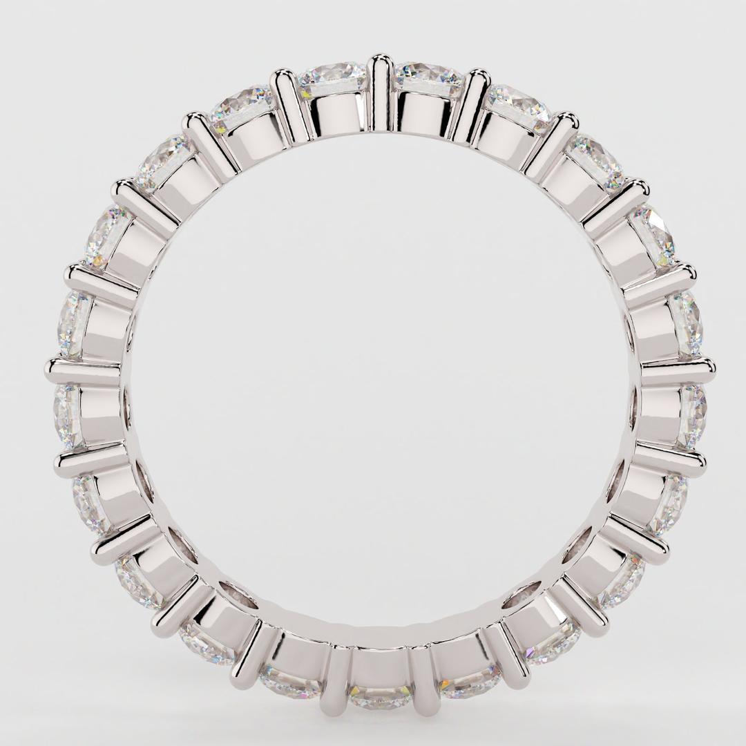 Full Eternity Band with 1.50 TCW Round Cut Moissanite
