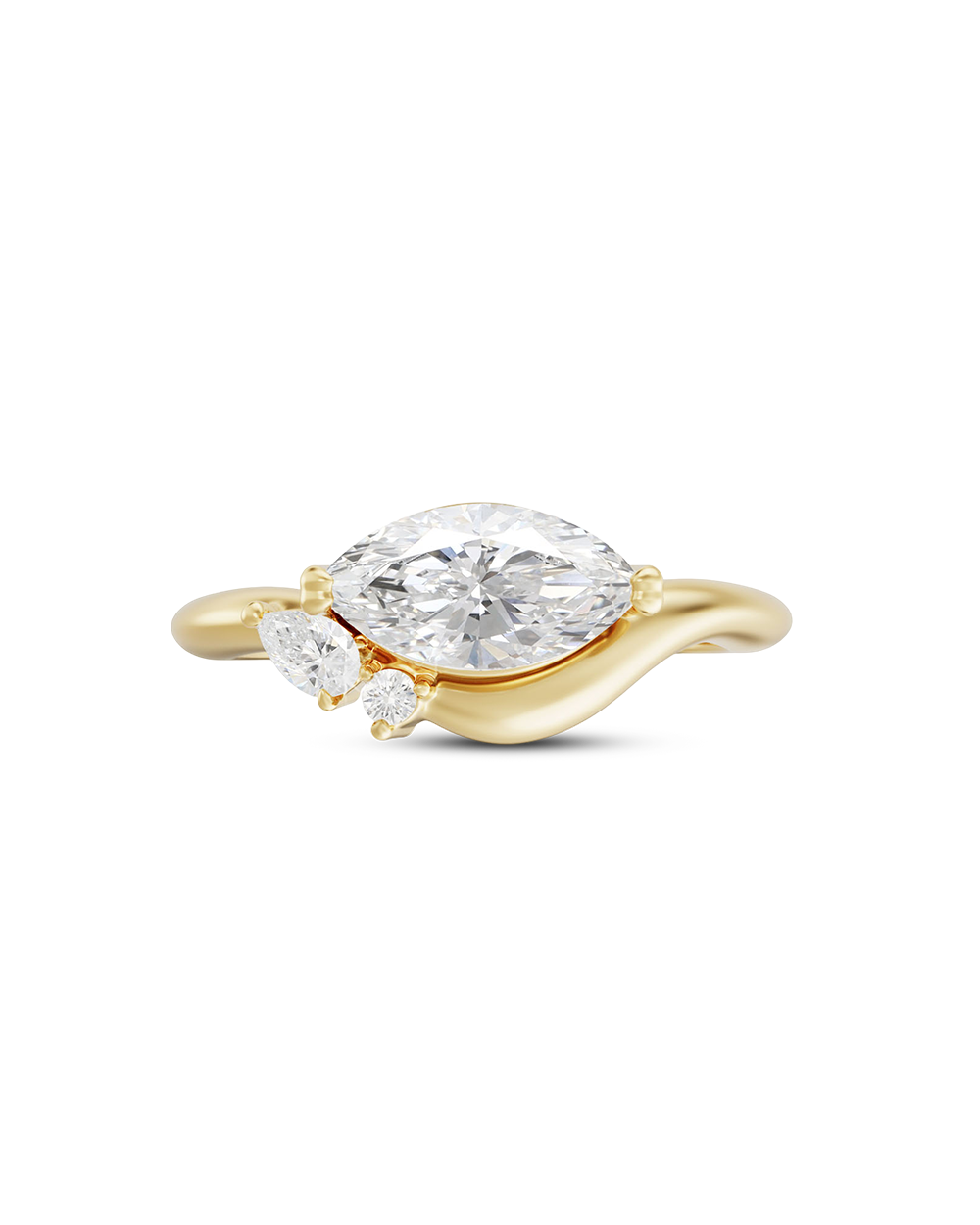 Fleur- Marquise Style Lab Grown Diamond Engagement Ring