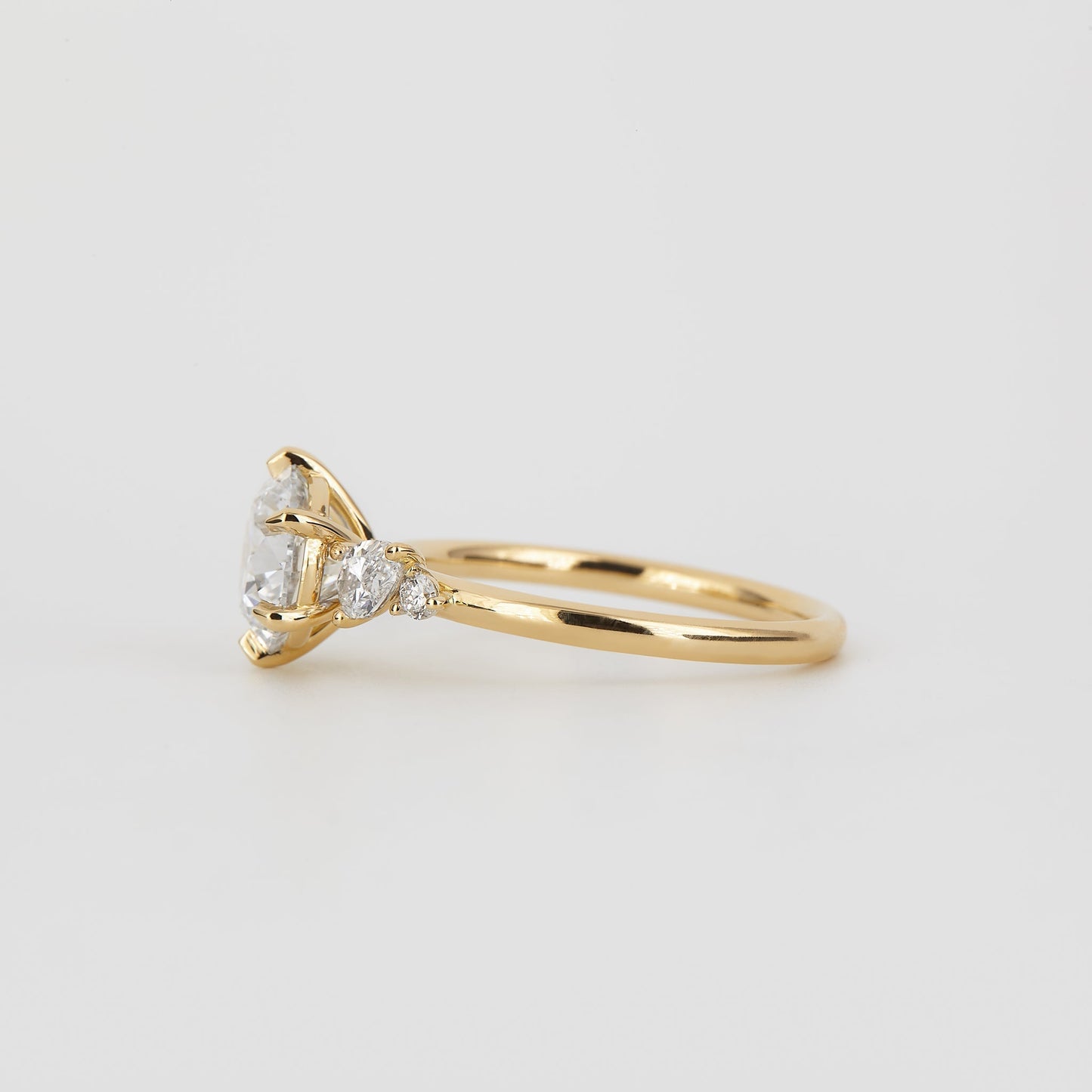 1.73 -2.50 CT Round Lab Grown Diamond Unique Engagement Ring