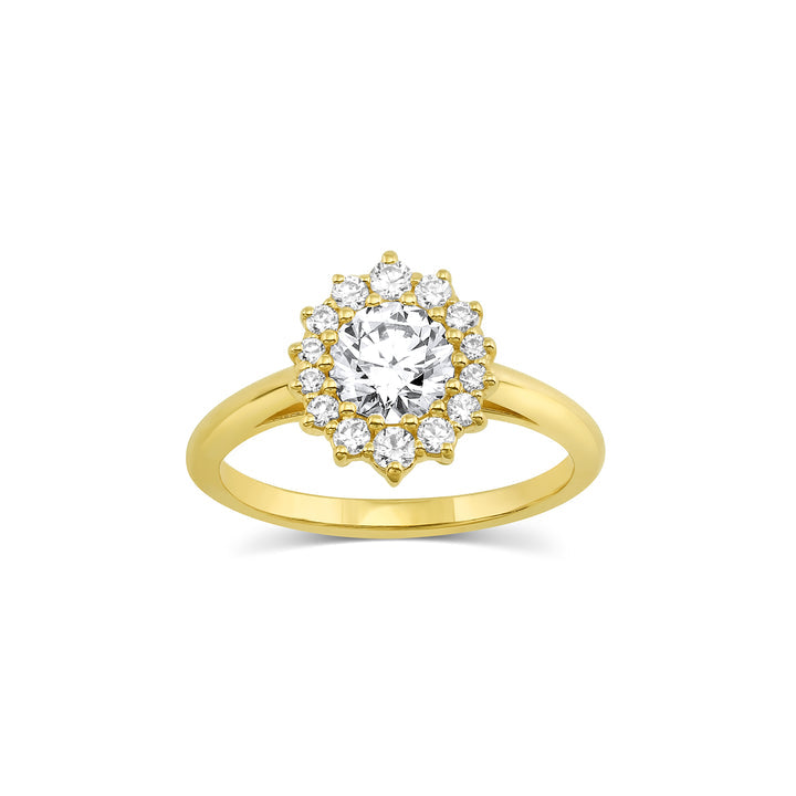 Halo Ring with 3.0 CT Round Moissanite