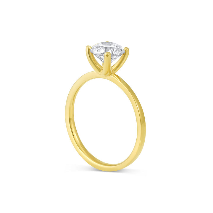 0.90 CT Round Moissanite Solitaire Engagement Ring