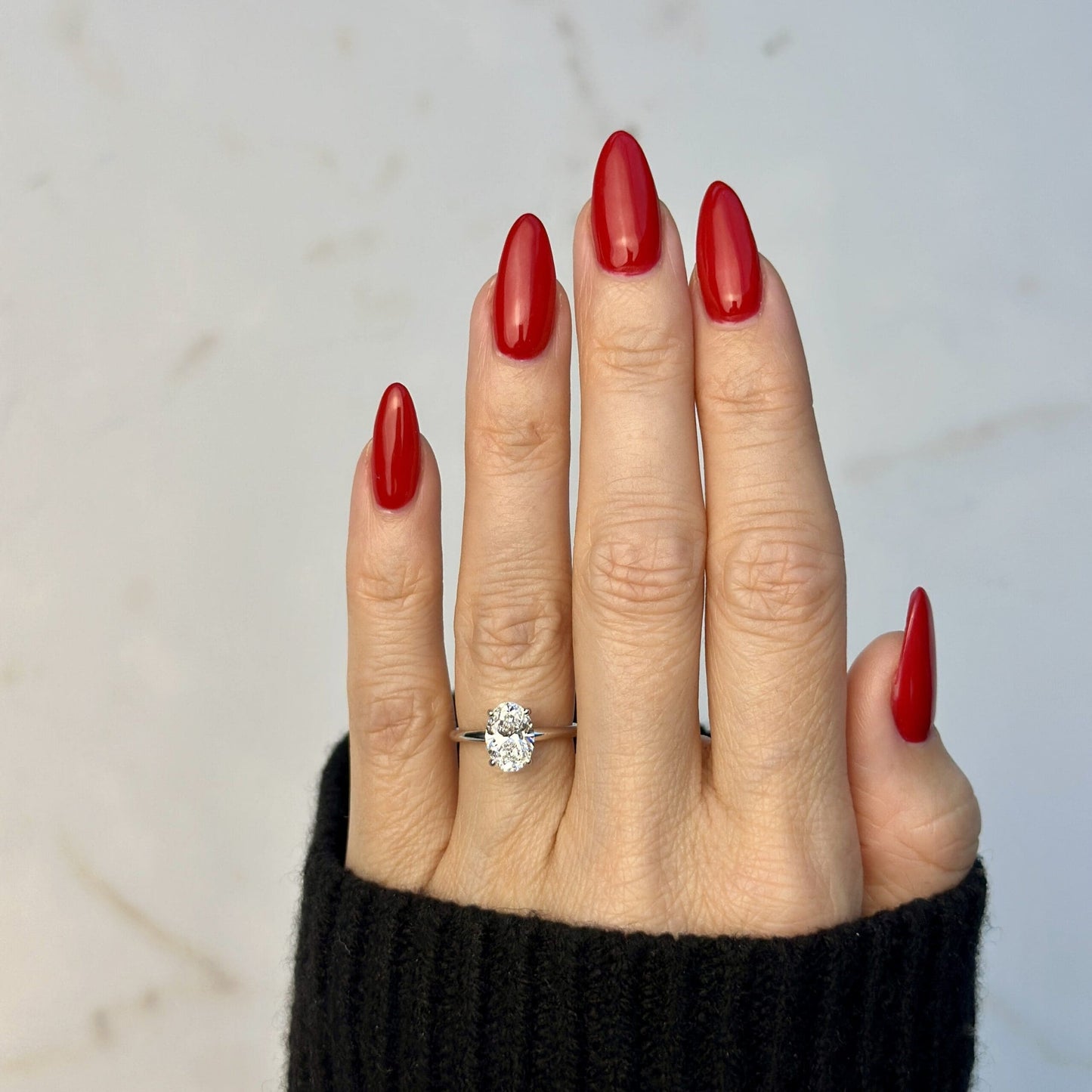 1.50 CT Oval E/VS1 CVD Diamond Hidden Halo Engagement Ring