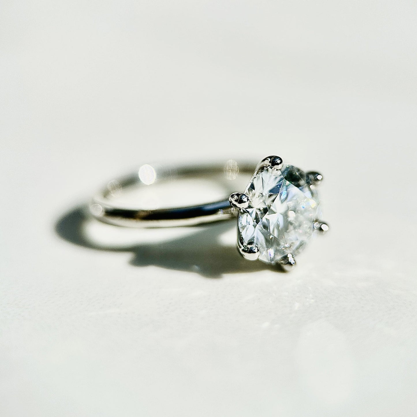 2.0 CT Round E/VS1 CVD Diamond Solitaire Engagement Ring