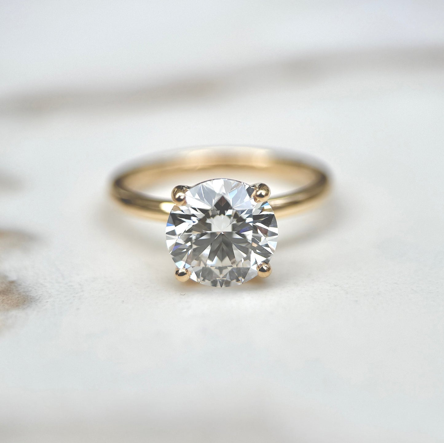 2.0 CT Round E/VS1 CVD Diamond Solitaire Engagement Ring