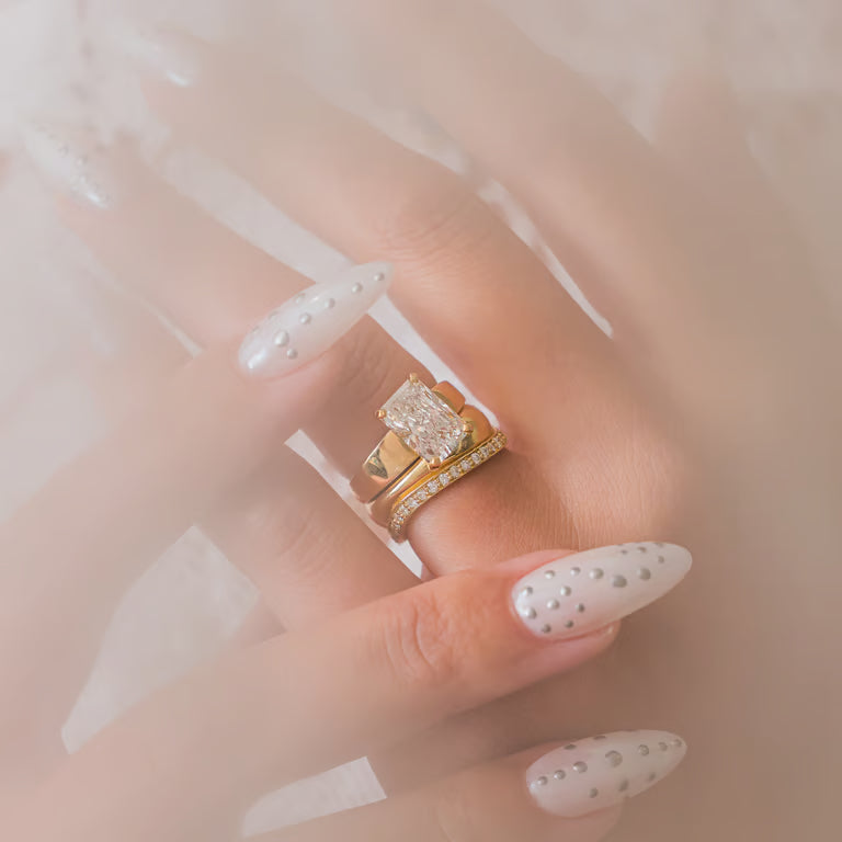 Chantal- Round Open Wave Lab Grown Diamond Wedding Band