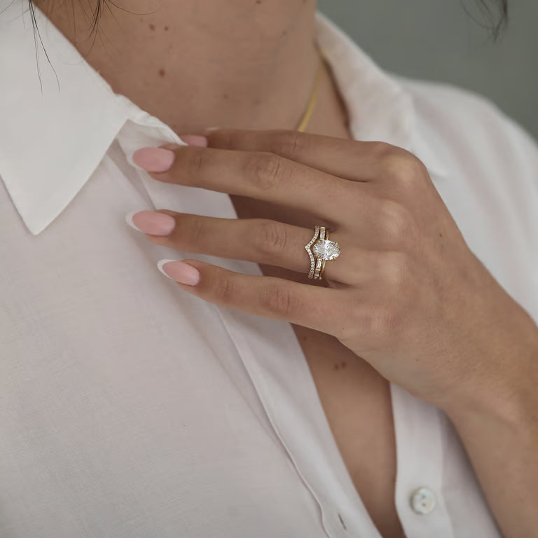 Nerida- Baguette Open Lab Grown Diamond Wedding Band