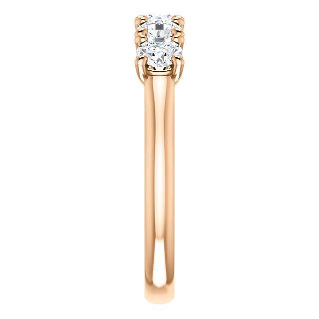 Five Stones Wedding Band with 4.0 TCW Round Cut Moissanite
