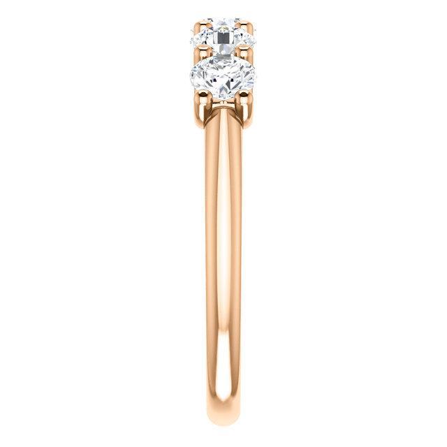 Five Stones Wedding Band with 4.0 TCW Round Cut Moissanite