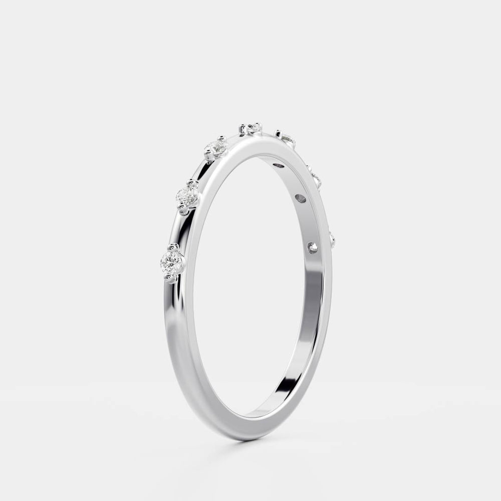 Dainty Band with 0.20 TCW Round Cut Moissanite