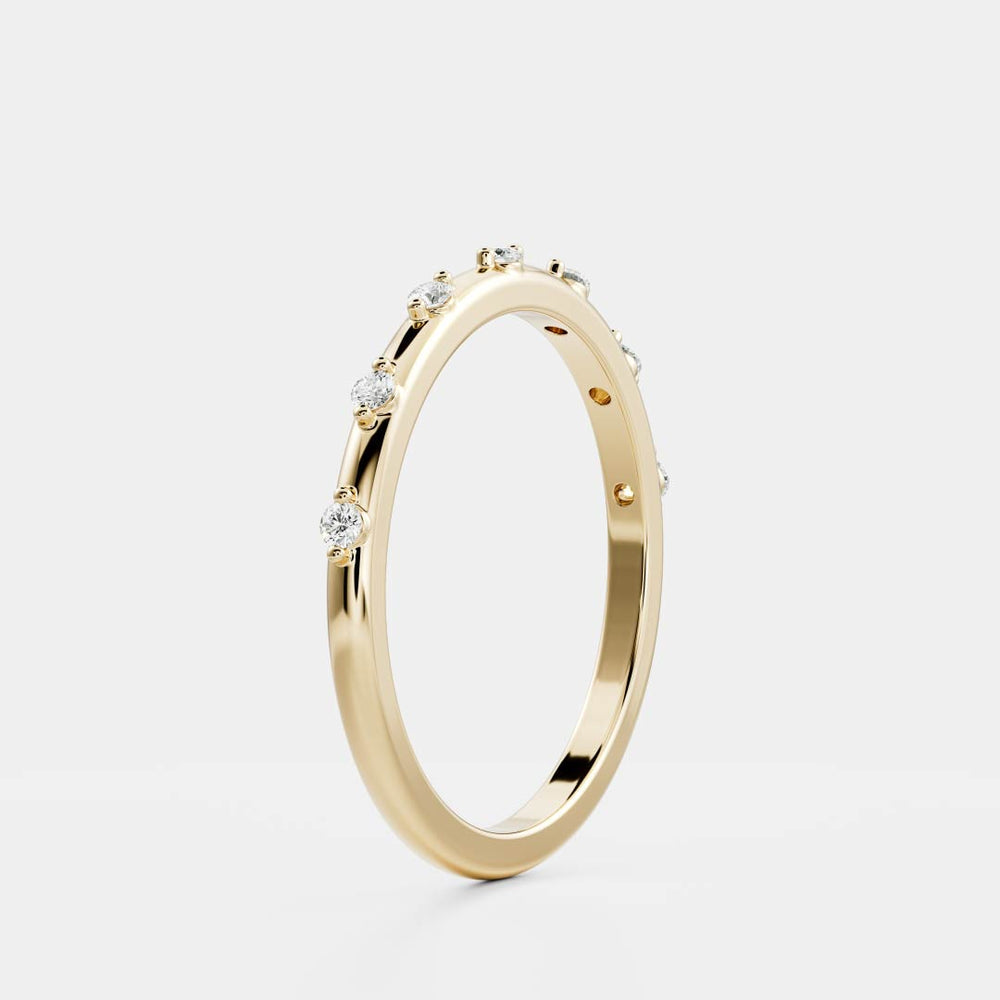Dainty Band with 0.20 TCW Round Cut Moissanite