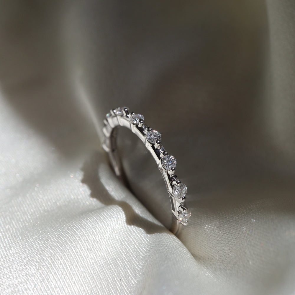 Dainty Band with 0.20 TCW Round Cut Moissanite