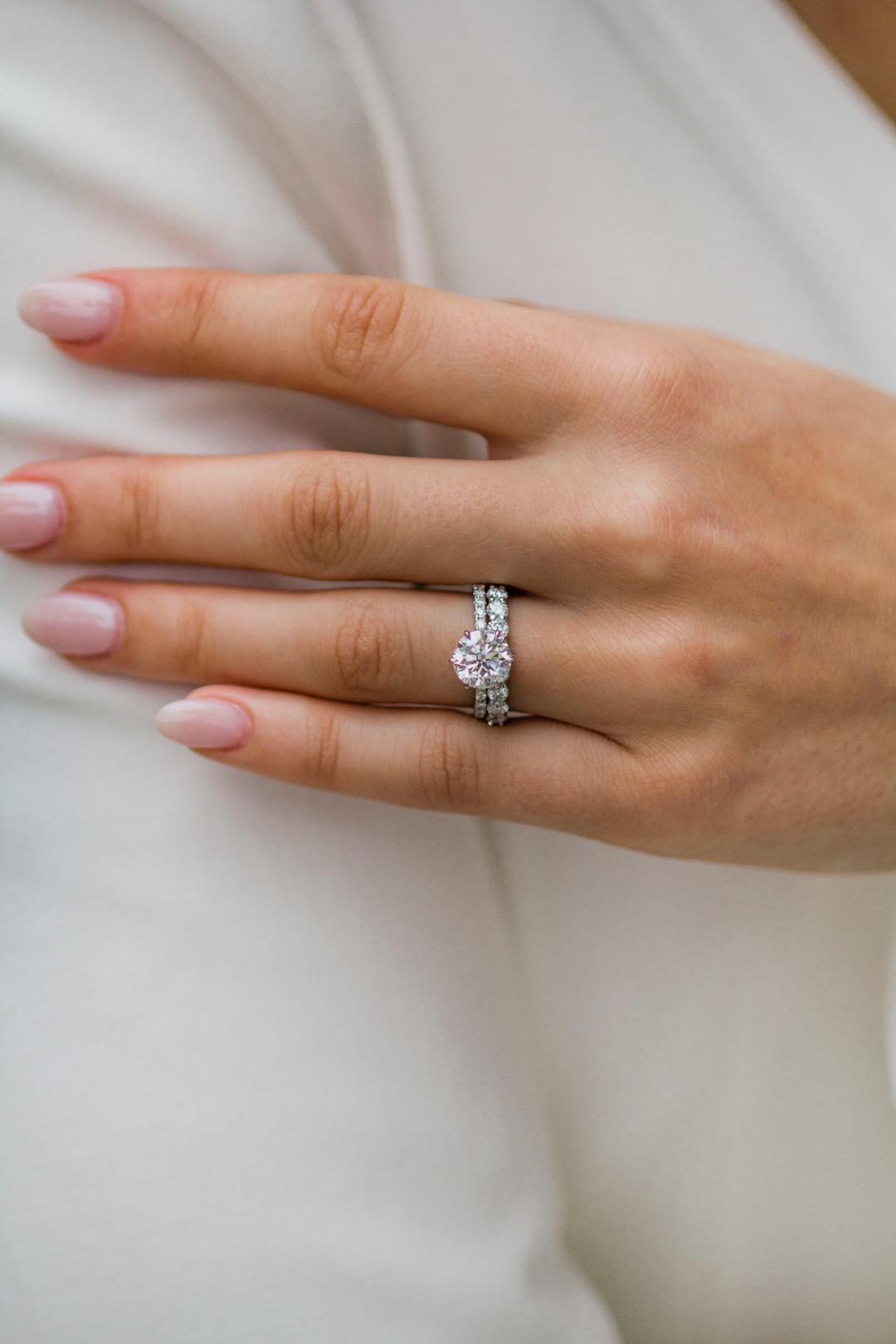 Full Eternity Band with 1.50 TCW Round Cut Moissanite