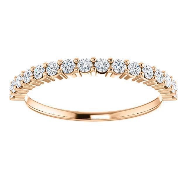 Half Eternity Wedding Band with 1.20 TCW Round Cut Moissanite