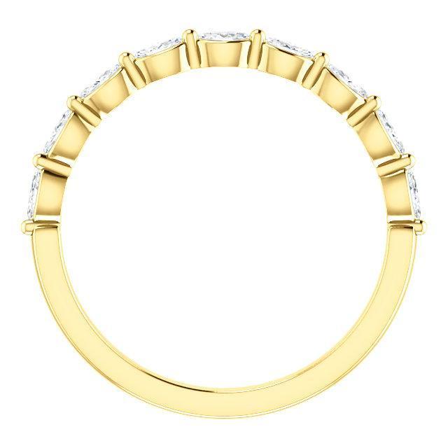 Half Eternity Wedding Band with 1.20 TCW Marquise Cut Moissanite
