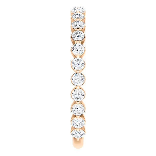 Semi Eternity Wedding Band with 2.0 TCW Round Cut Moissanite