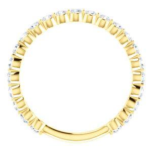 Semi Eternity Wedding Band with 2.0 TCW Round Cut Moissanite