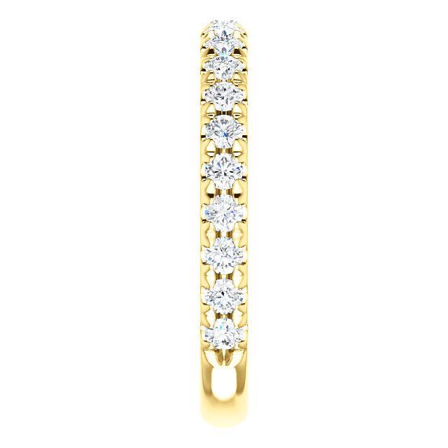 Semi Eternity Wedding Band with 2.50 TCW Round Cut Moissanite