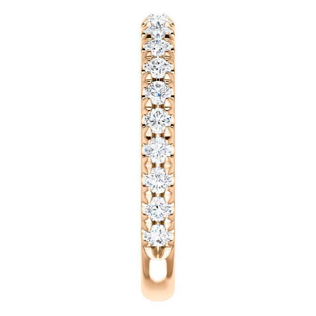 Semi Eternity Wedding Band with 2.50 TCW Round Cut Moissanite