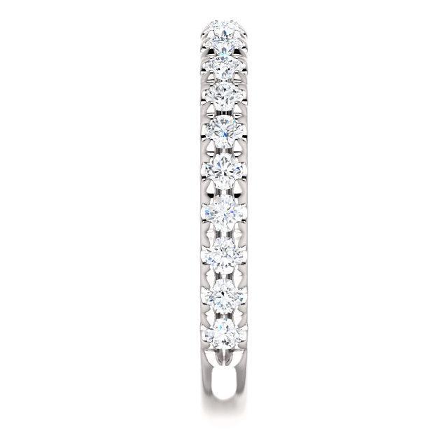 Semi Eternity Wedding Band with 2.50 TCW Round Cut Moissanite