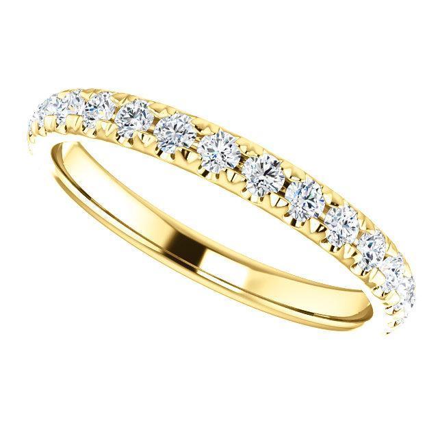 Semi Eternity Wedding Band with 2.50 TCW Round Cut Moissanite