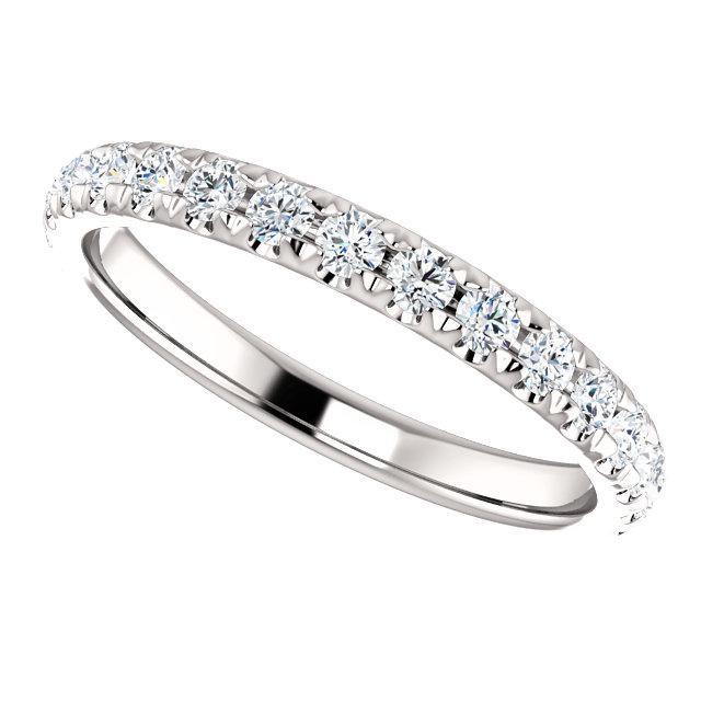 Semi Eternity Wedding Band with 2.50 TCW Round Cut Moissanite