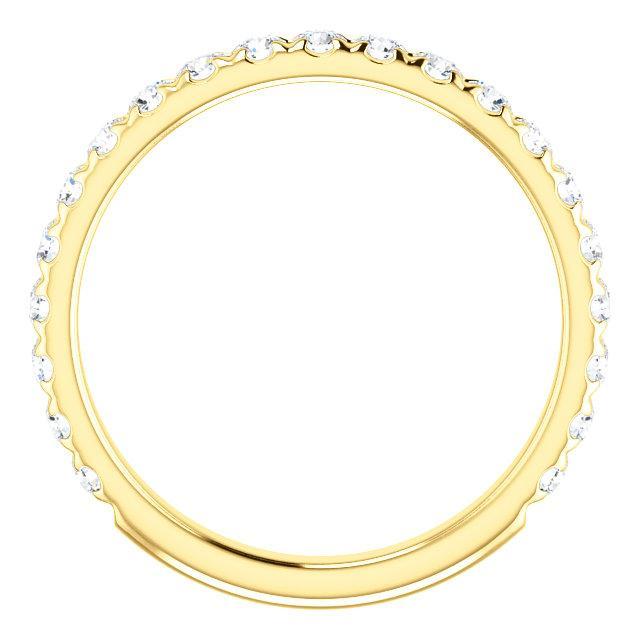 Semi Eternity Wedding Band with 2.50 TCW Round Cut Moissanite