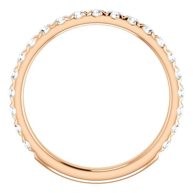 Semi Eternity Wedding Band with 2.50 TCW Round Cut Moissanite