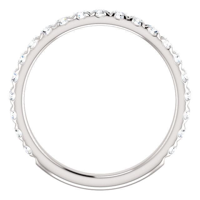 Semi Eternity Wedding Band with 2.50 TCW Round Cut Moissanite