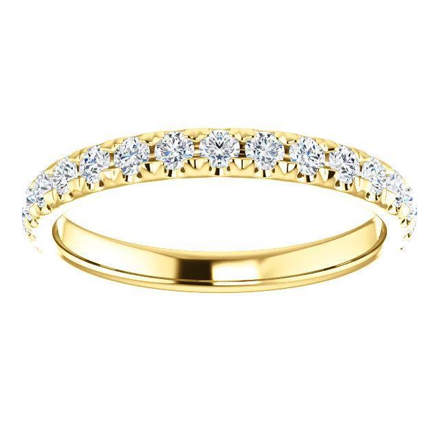 Semi Eternity Wedding Band with 2.50 TCW Round Cut Moissanite