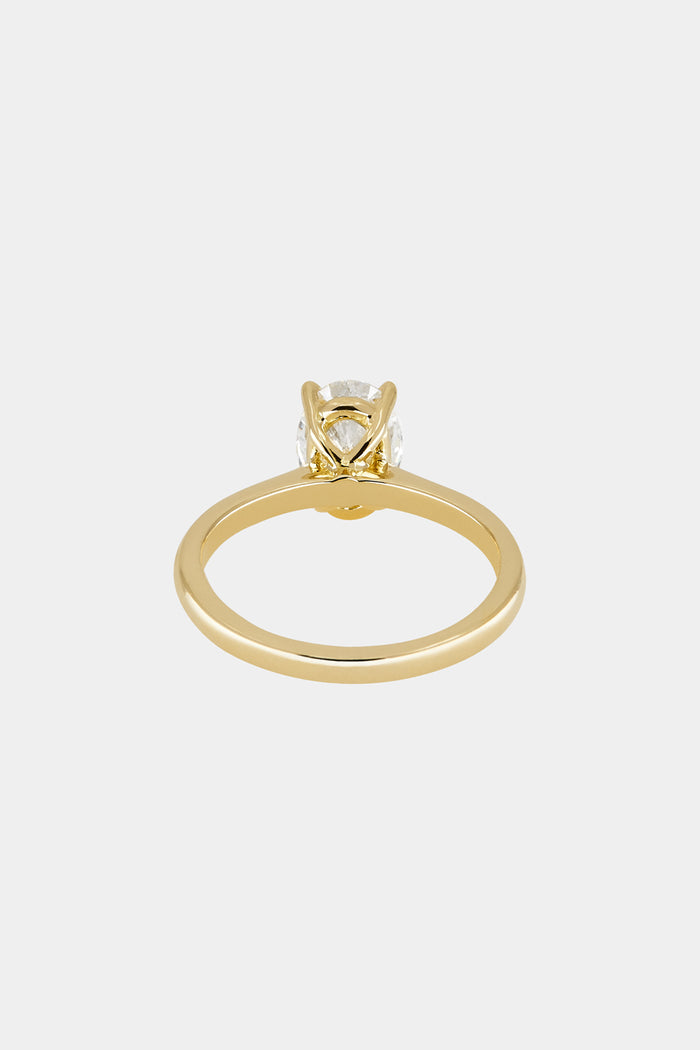 Solitaire Ring with 1.0 CT Oval Cut Moissanite