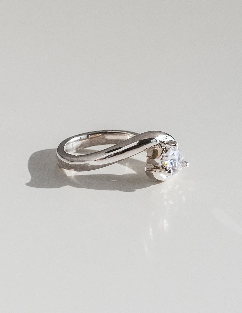 0.75-1.50 CT Pear Cut Lab Grown Diamond Solitaire Engagement Ring