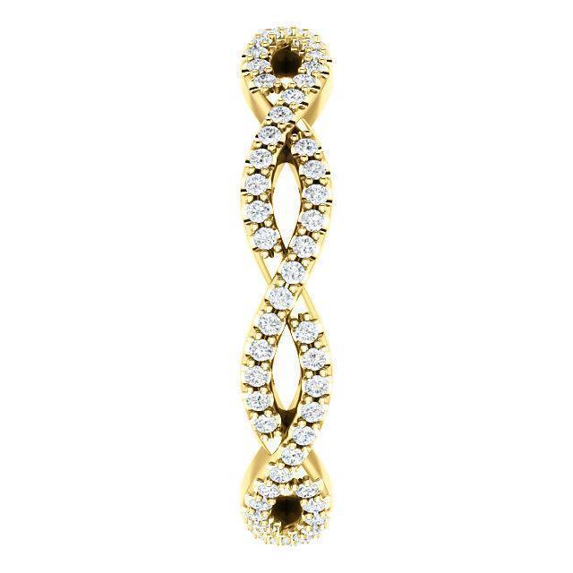 Twisted Wedding Band with 0.40 TCW Round Cut Moissanite
