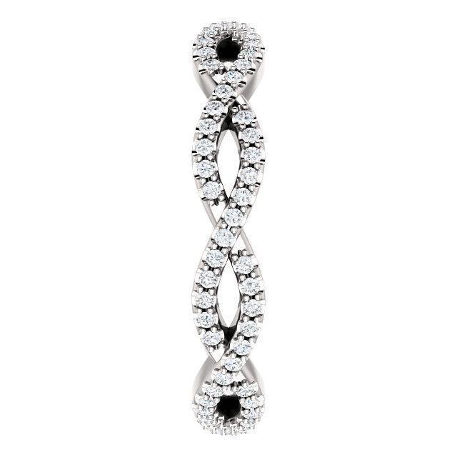 Twisted Wedding Band with 0.40 TCW Round Cut Moissanite